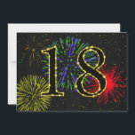 18:e födelsedagsfestens inbjudan<br><div class="desc">En elegant fyrverkeripjäs i party gör detta till en klassinbjudan till en 18:e födelsedagsfest. Fyll i informationen för att anpassa den.</div>