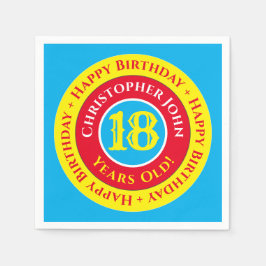 18:e Födelsedagsfestens Pappra blöjor Pappersservett