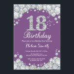 18:e födelsedagsinbjudan Lila och Silver Diamond Inbjudningar<br><div class="desc">18:e födelsedagsinbjudan. Lila och Silver Rhinestone Diamond. Elegant Birthday Bash inbjudan. Vuxen Birthday. Kvinnor på födelsedagen. Manar födelsedag. Om du vill göra ytterligare anpassningar klickar du på knappen "Anpassa" och användor verktyg som är utformat för att ändra mallen.</div>
