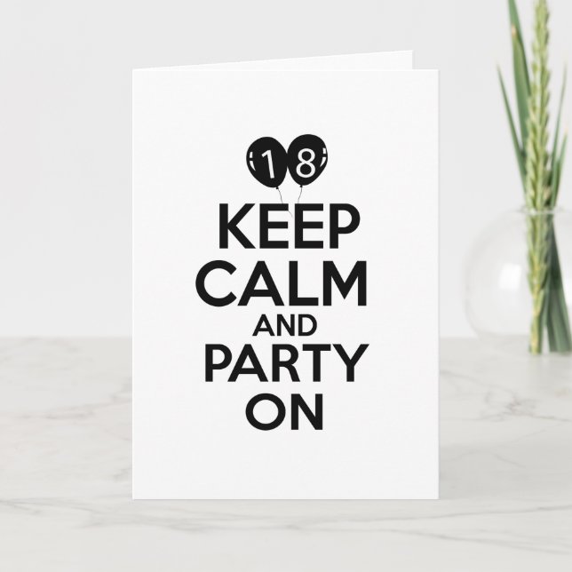 18:e födelsedagskalender kort (Framsida)