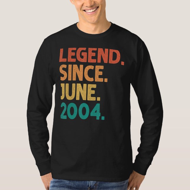 18:e födelsedagslätten sedan juni 2004 18 år gamma t shirt (Framsida)