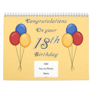 18:e födelsedagsminnet och gästen Bok Kalender