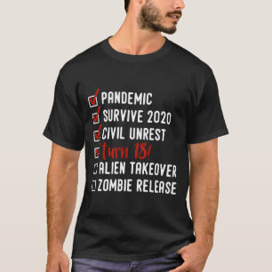 18:e födelsedagspresent i 18 år t shirt