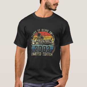 18:e födelsedagspressen, augusti 2003 18 år gammal t shirt