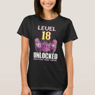 18:e födelsedagsspelets pojkar flickor 18 år gamma t shirt
