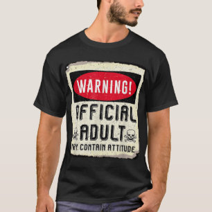 18:e födelsedagsvarning vuxen officiell kan innehå t shirt