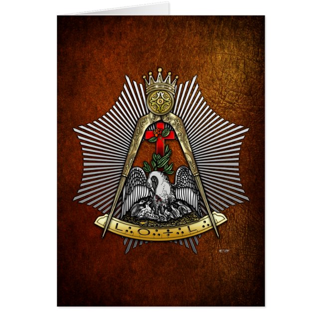 18:e grader: Knight of the Ro Croix Hälsningskort (Framsidan)