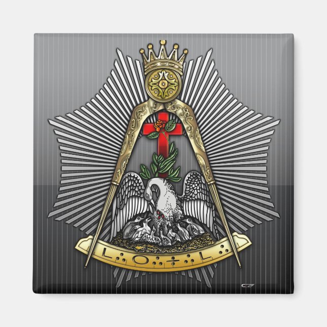 18:e grader: Knight of the Ro Croix Magnet (Framsidan)