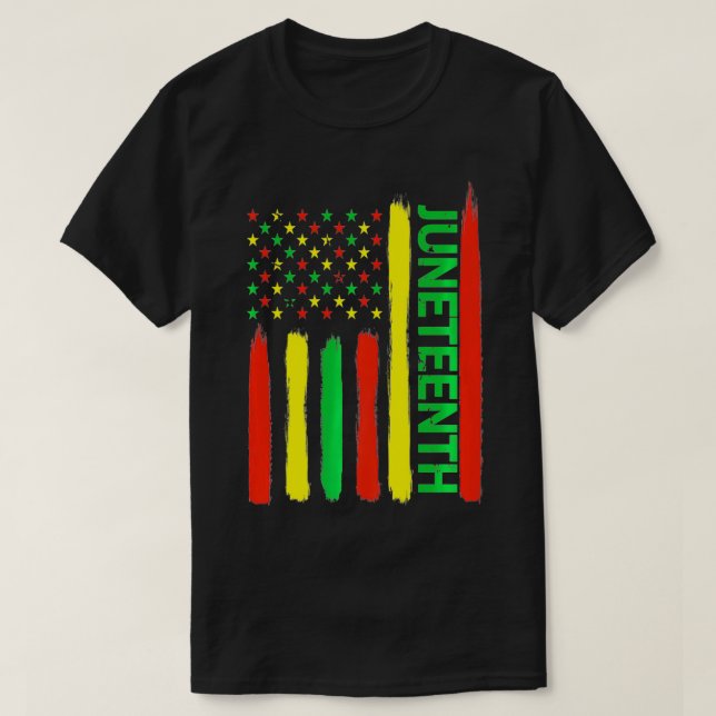 18:e i Flagga för svart historiedag T Shirt (Design framsida)