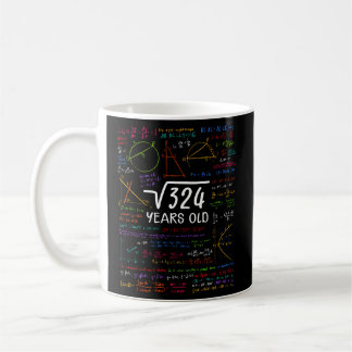 18:e kvadratroten 324 18 år kaffemugg