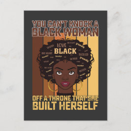 18:e Melanin kan inte slå en svart kvinna Inbjudan Vykort