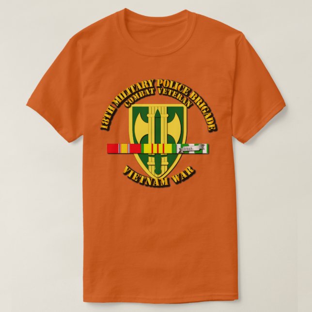 18:e MP Bde Vietnam SVC Rosett band T Shirt (Design framsida)