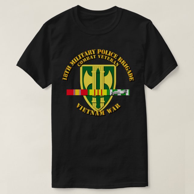 18:e MP Bde Vietnam SVC Rosett band T Shirt (Design framsida)