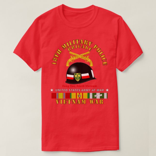 18:e MP Brigade Helmet Vietnam w SVC T Shirt (Design framsida)