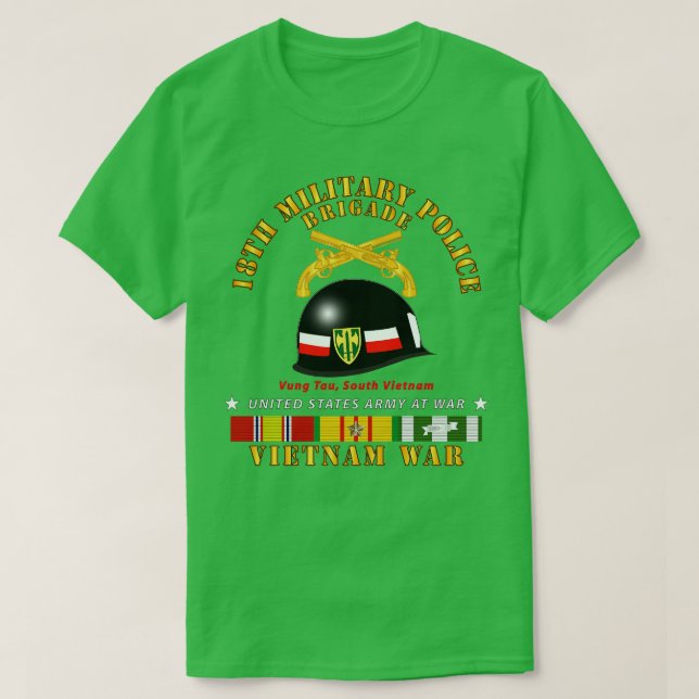 18:e MP Brigade Helmet Vietnam w SVC T Shirt (Design framsida)