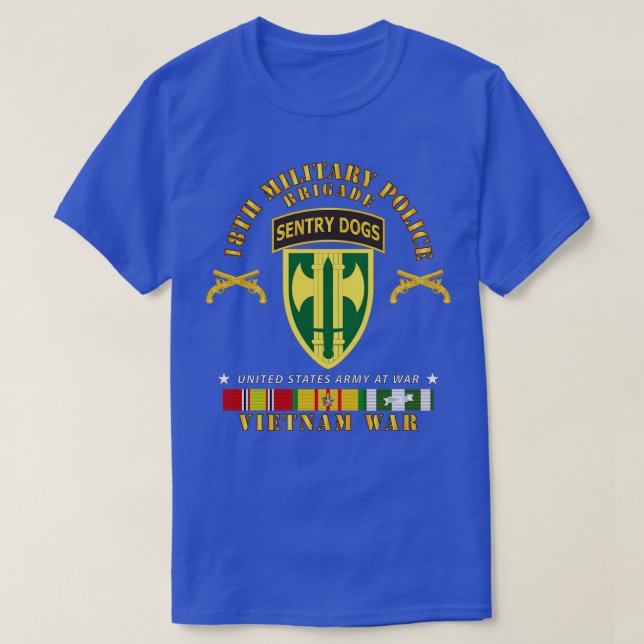 18:e MP Brigade Sentry Hundar Tab Vietnam w VN SVC T Shirt (Design framsida)