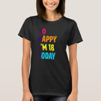 18:e roliga födelsedagsfirande för kvinnor och män t shirt