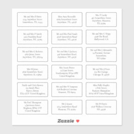 18 Enskild mottagare av Namn Adress Mail Serif Klistermärken