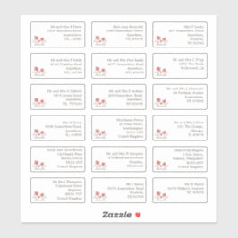 18 Enskilda Blommigtar för Guest Namn Adress Klistermärken