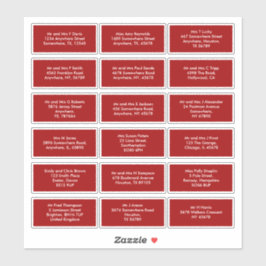 18 Enskilda mottagare Namn Adress Red Klistermärken