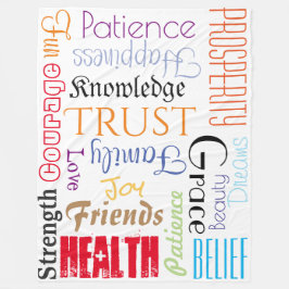 18 Extraordinärt Life Önskemål Blanket, ull Fleecefilt