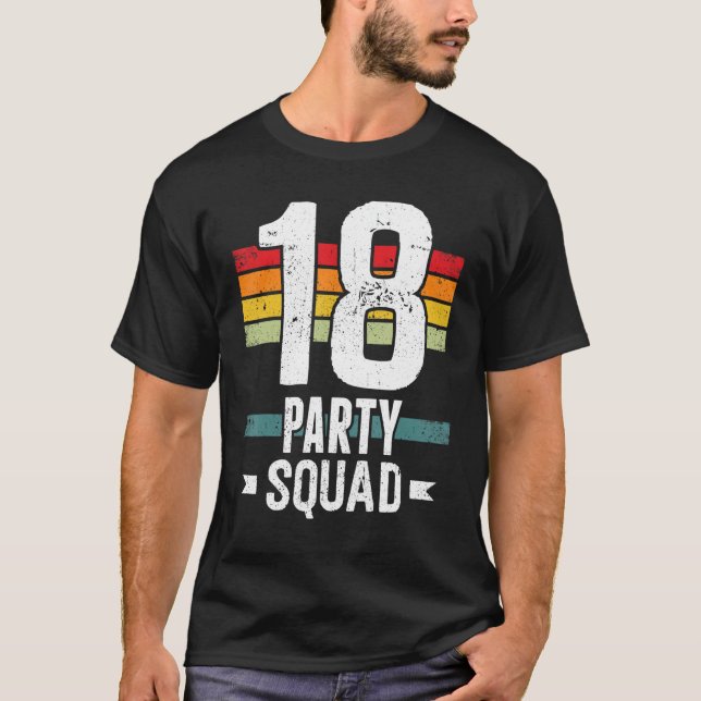 18 Födelsedag 18 Party Crew Squad 18th Bday Group  T Shirt (Framsida)