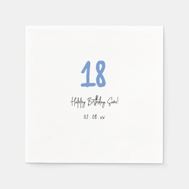 18 födelsedag pappersservett (Framsidan)