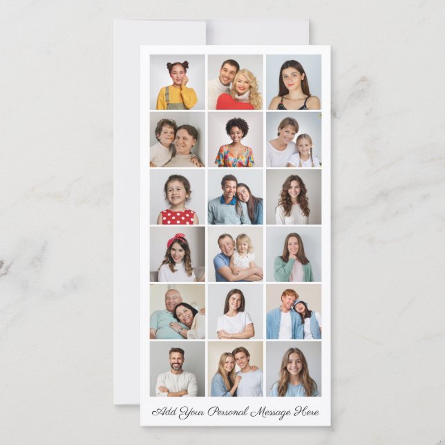 18 Fotokollage lägg till ditt eget gratulationskor (Framsida)