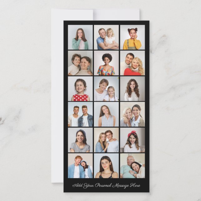 18 Fotokollage lägg till ditt eget gratulationskor (Framsida)