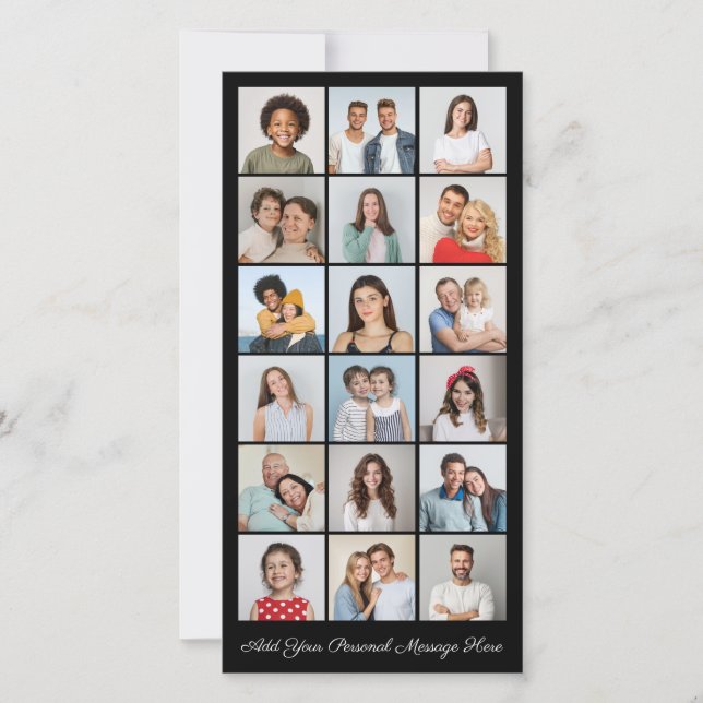 18 Fotokollage lägg till ditt eget gratulationskor (Framsida)