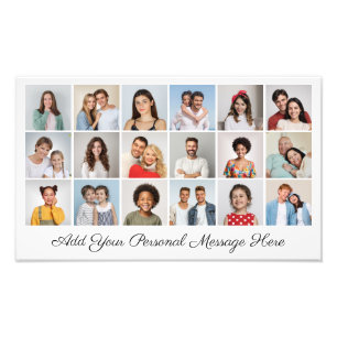 18 Fotokollage Lägg till en Hälsning-fotoutvidgnin Fototryck