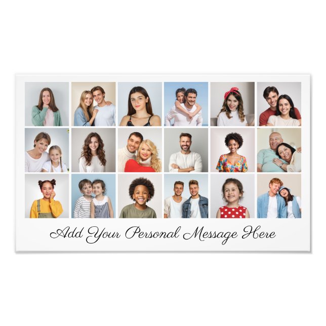 18 Fotokollage Lägg till en Hälsning-fotoutvidgnin Fototryck (Framsidan)