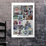 18 Fotokollage och text - Kan redigera svart Poster<br><div class="desc">En design med en grundläggande svart bakgrund. Använda upp till 18 kvadratfoton för att skapa en unik och personlig gåva. Om du behöver justera bilder klickar du på verktyg för att anpassa ändringar.</div>