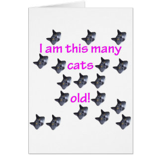 18 gammala katthuvud hälsningskort