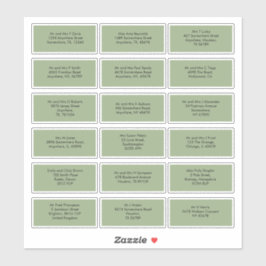 18 Grönt för individuell gäst Namn Adress Sage Klistermärken