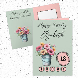 18 gröntar för blomsterfödelsedag i dag kort