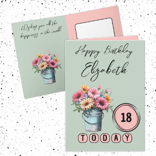 18 gröntar för blomsterfödelsedag i dag kort