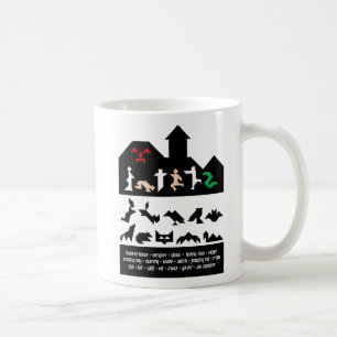 18 Halloween Tangram Bilder Kaffemugg