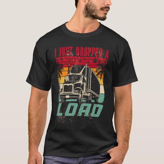 18 Hjulare transportör Lastbil I droppe bara T Shirt (Framsida)