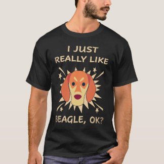 18 Jag gillar verkligen Beagle T Shirt