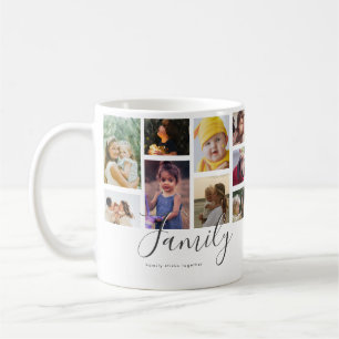18 Kärlek-minneskaffe för Photo Collage Cute-famil Kaffemugg