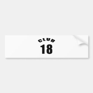 18 klubbfödelsedagdesigner bildekal