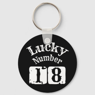 18 - Lucky Number 18 Tur Nyckelring