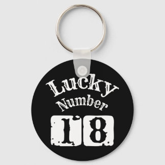 18 - Lucky Number 18 Tur Nyckelring