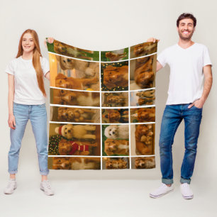 18 Mall för Personlig för fotokollage Fleecefilt