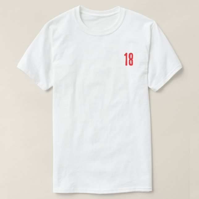 18 med erfarenhet Grafisk T-shirt (Design framsida)