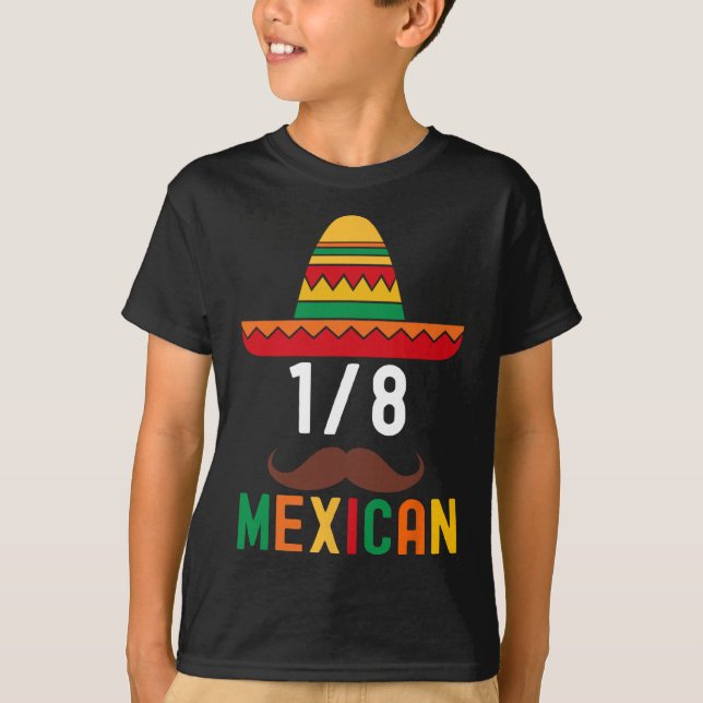 18 Mexikanska Funny Cinco De Mayo Sombrero Mustach T Shirt (Framsida)