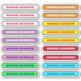 18 Namn bricka-glidningar - Student-stift i skolan Klistermärken