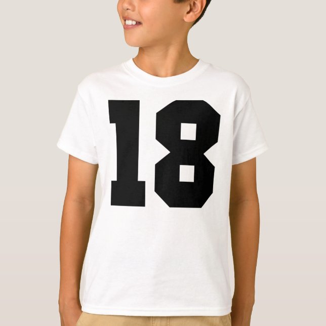 18 - Nummer 18 T Shirt (Framsida)