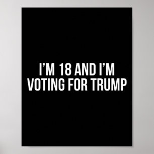 18 och min röst för trumman 2024 Konservativet Rep Poster